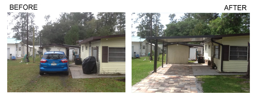 Before & After Carport Installation