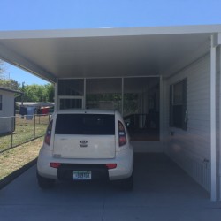 Screen Room with Carport on Mobile Home 2017-2